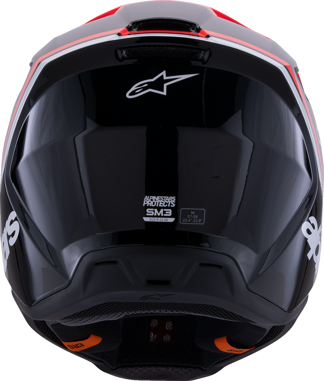ALPINESTARS HELMET SM3 RADIUM BK/RED FLUO/WH GLOSS ECE06/DOT M - Image 4