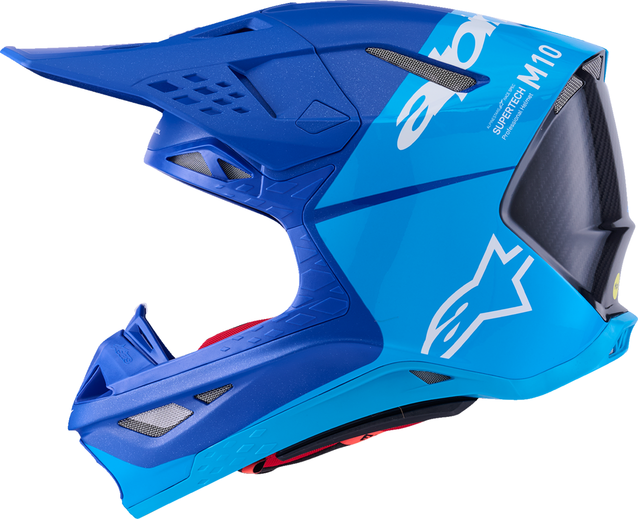 ALPINESTARS HELMET SM10 FLOOD BL/BLK CARB M&G ECE 22.06/DOT XS