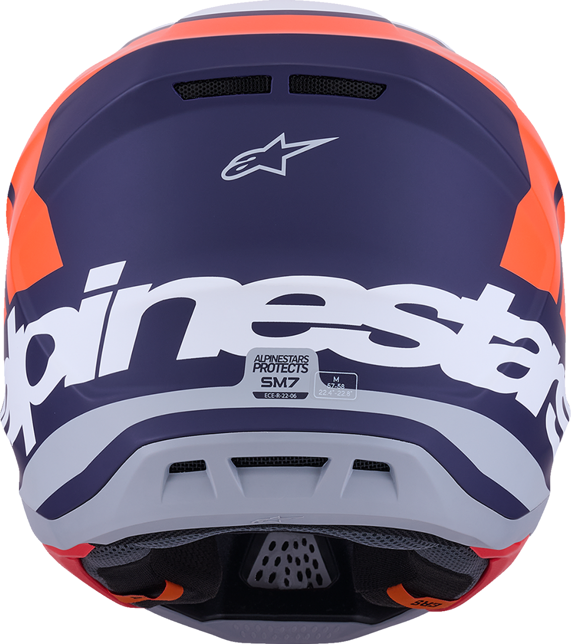 ALPINESTARS HELMET SM7 CORE OR/BL MATT ECE 22.06/DOT XS