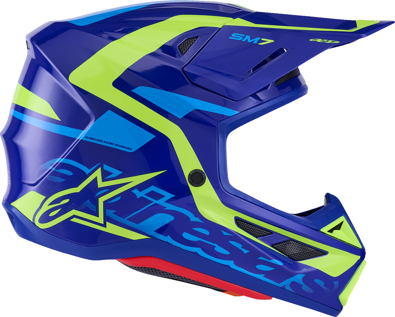 ALPINESTARS HELMET SM7 DEED BL/YL FLUO GLOSS 22.06 ECE/DOT L