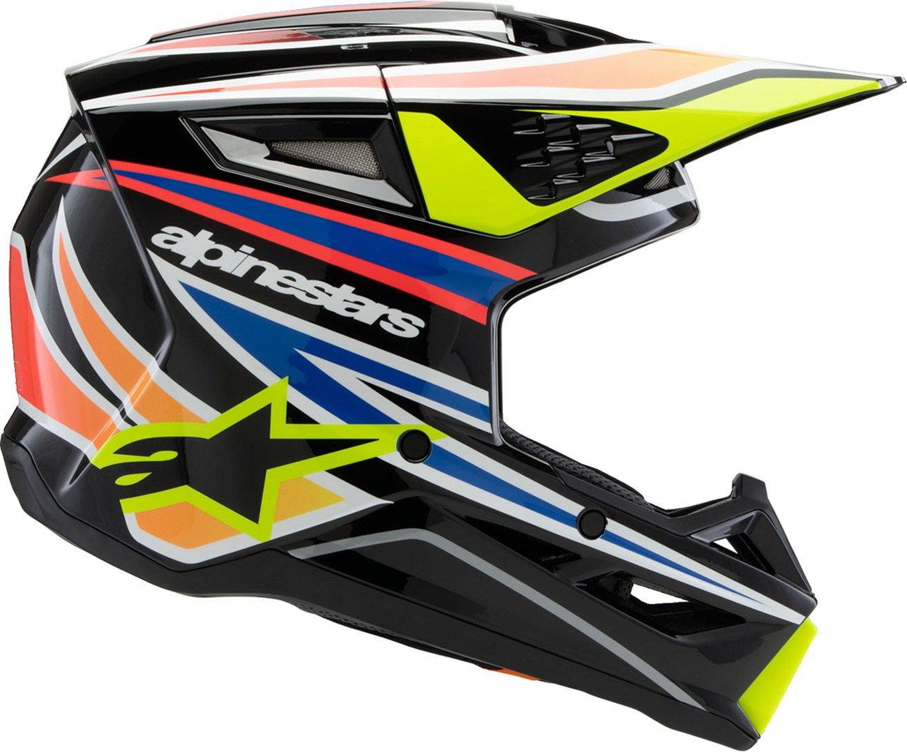 ALPINESTARS HELMET S-M10 FLOOD SIL/BLK/ORG FLUO ECE06/DOT L - Image 4