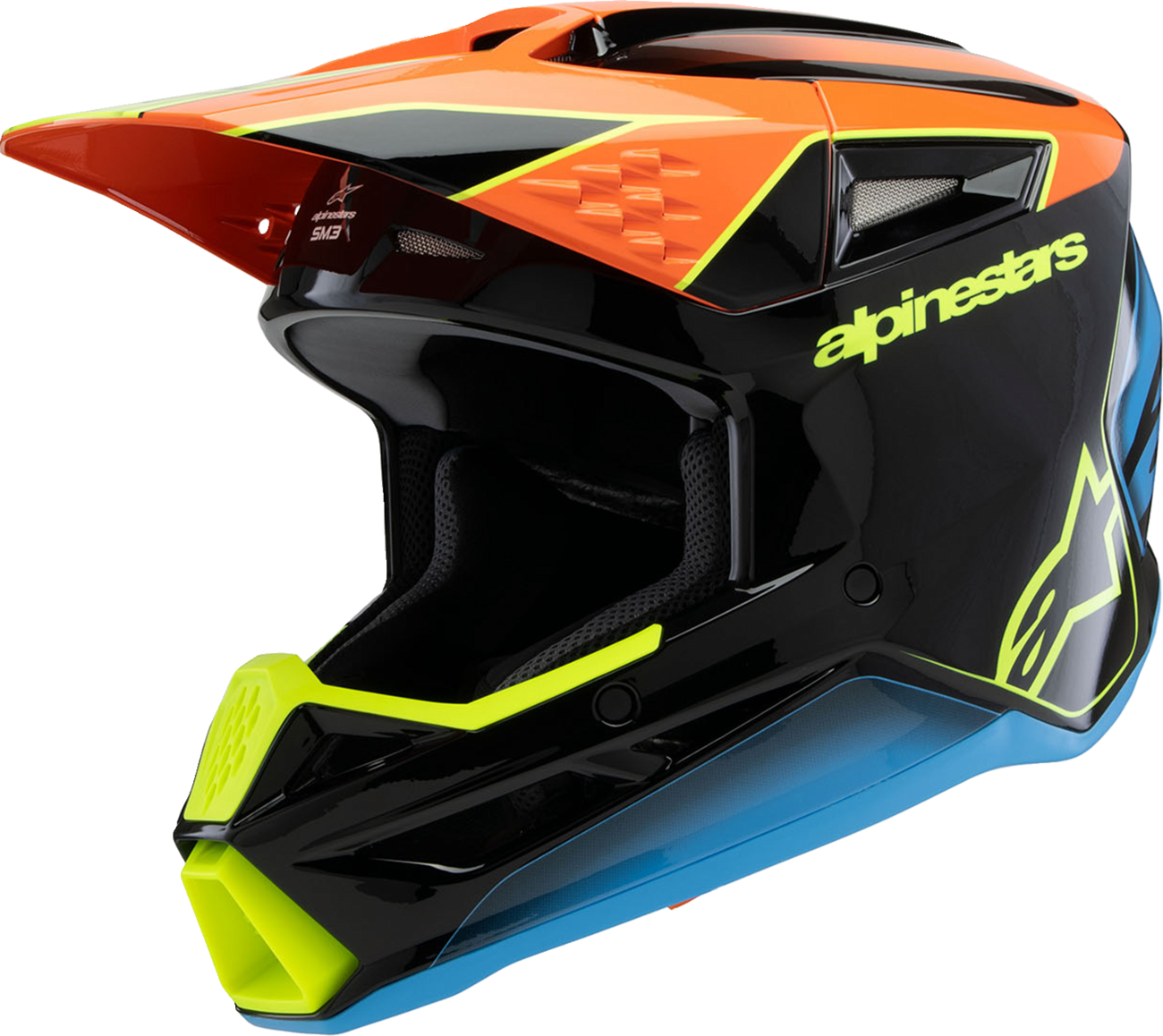 ALPINESTARS HELMET YOUTH S-M3 FRAY RD/YEL FLUO/BLK GLOSS ECE06/DOT YM - Image 9