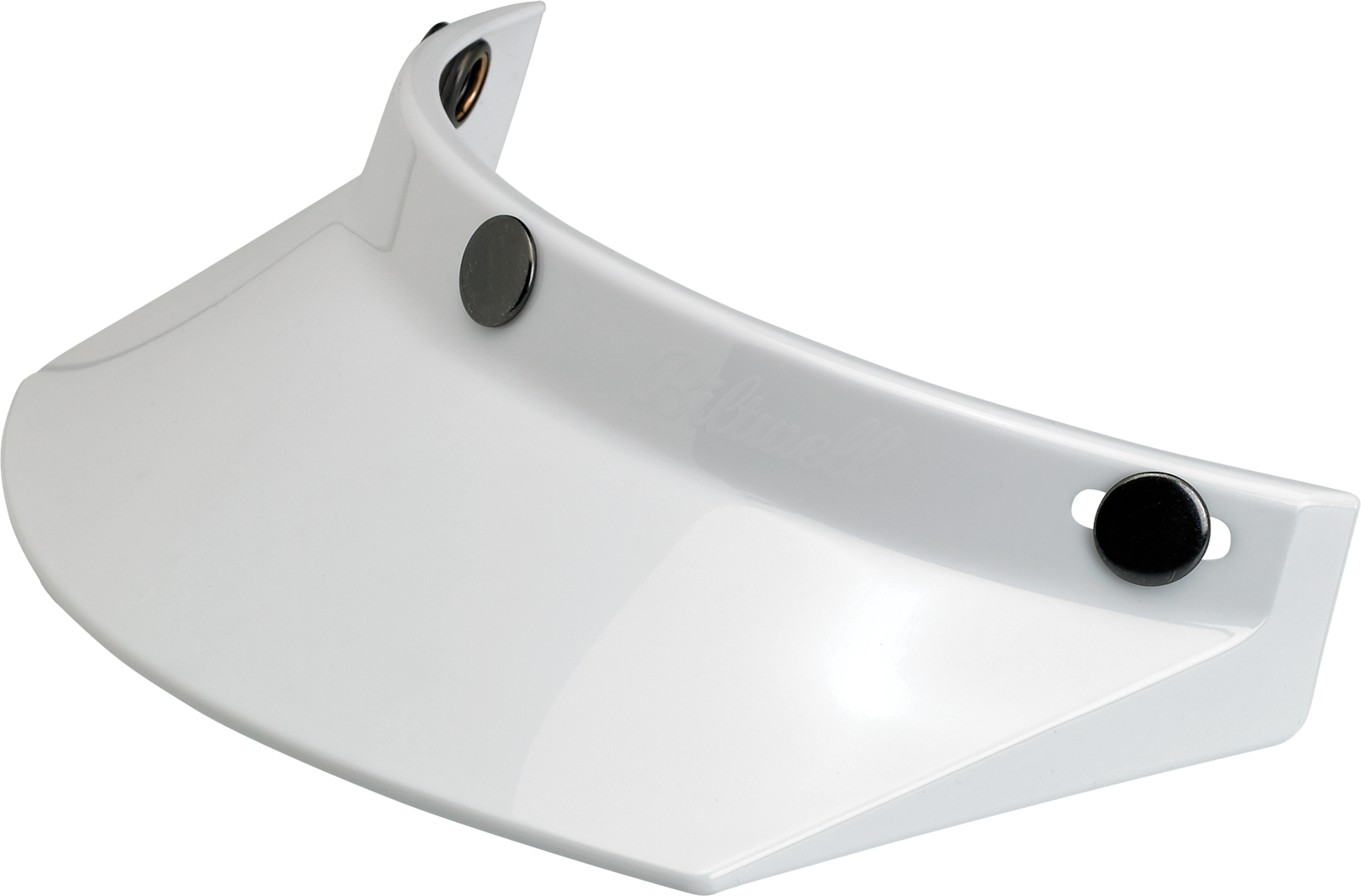 BILTWELL VISOR MOTO 3SNAP WHT - Image 2