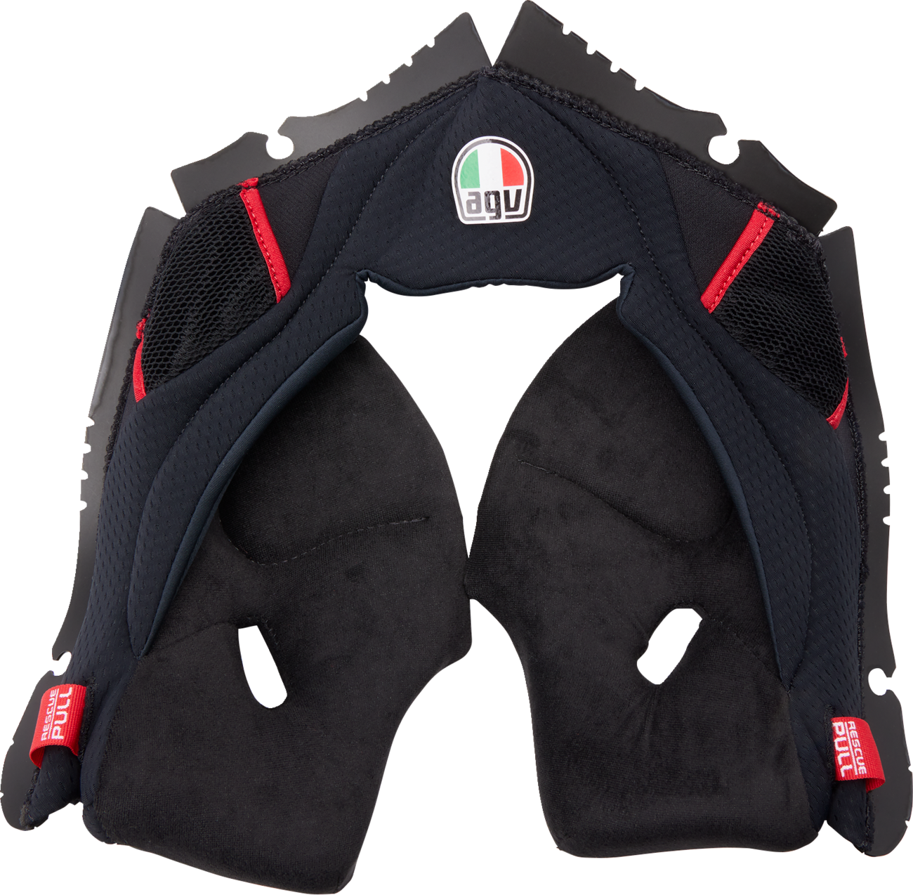 AGV CHEEKPAD PISTARR BK/RD 2X - Image 2
