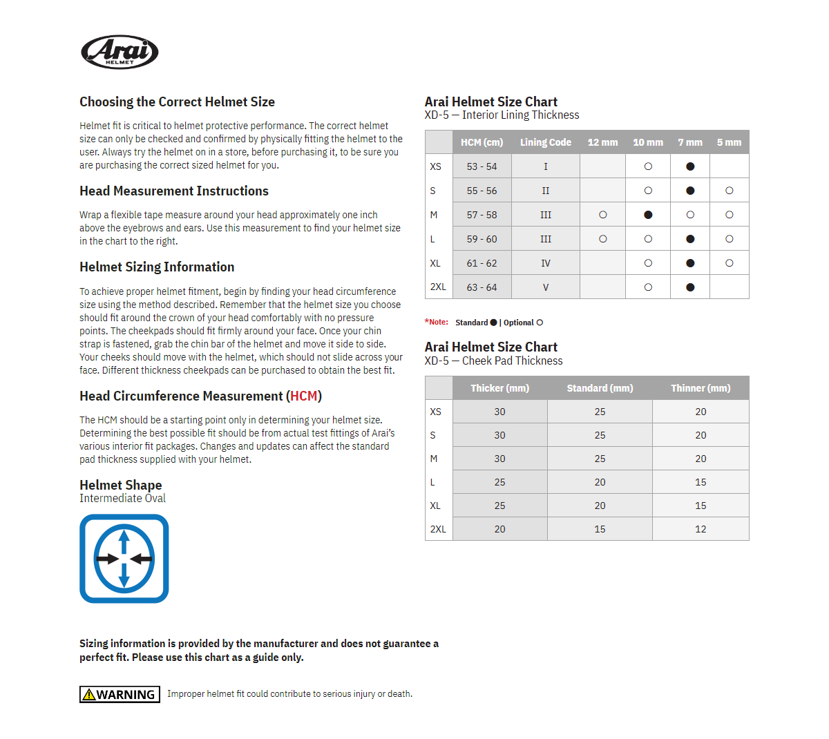 ARAI HELMETS CHEEKPAD XD-5 35MM - Image 3