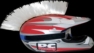PC RACING HELMET MOHAWK WHT