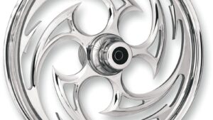 RC COMPONENTS Wheel - Savage - Front - Single Disc/without ABS - Chrome - 21x2.15 - '00-'06 FXST/D