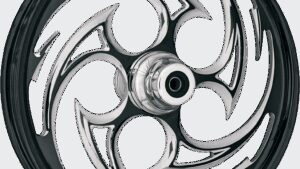 RC COMPONENTS Wheel - Savage Eclipse - Front - Dual Disc/without ABS - Black Eclipse - 16x3.5 - '00-'07 FLT