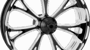 PERFORMANCE MACHINE (PM) Wheel - Virtue - Front - Dual Disc/with ABS - Platinum Cut™ - 21x3.5 - '08+ FLD