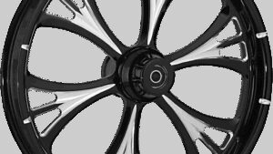 RC COMPONENTS Wheel - Majestic Eclipse - Front - Dual Disc/without ABS - Black Eclipse - 21x3.5 - '08-'13 FLT