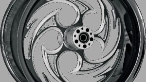 RC COMPONENTS Wheel - Savage Eclipse - Rear - Single Disc/without ABS - Black Eclipse - 16x3.5