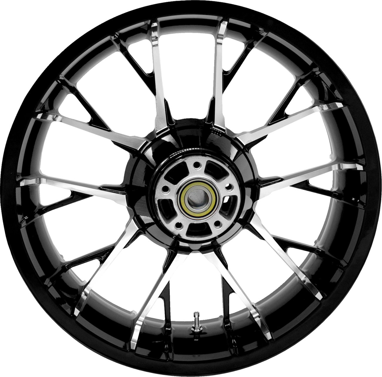 ARLEN NESS WHEEL FACTORY 24 WITH HUB & ADAPTERS 19" X 3.25" BLK CC - Image 2