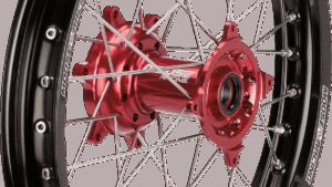 MOOSE OFFROAD Wheel Assembly - SX-1 - Complete - Rear - Black Wheel/Red Hub - 19x2.15 - Honda 250/450