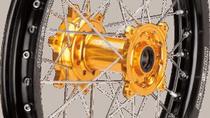 MOOSE OFFROAD Wheel Assembly - SX-1 - Complete - Rear - Black Wheel/Gold Hub - 19x2.15 - Suzuki RM-Z 250/450