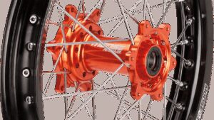 MOOSE OFFROAD Wheel Assembly - SX-1 - Complete - Rear - Black Wheel/Orange Hub - 19x2.15 - KTM/Gas Gas/Husqvarna