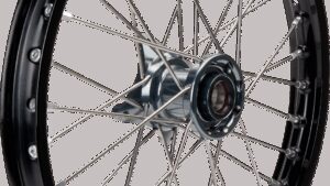 MOOSE OFFROAD Wheel Assembly - SX-1 - Complete - Front - Black Wheel/Gray Hub - 17x1.4 - SX/MC/TC 85