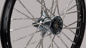 MOOSE OFFROAD Wheel Assembly - SX-1 - Complete - Front - Black Wheel/Gray Hub - 19x1.4 - SX/MC/TC 85