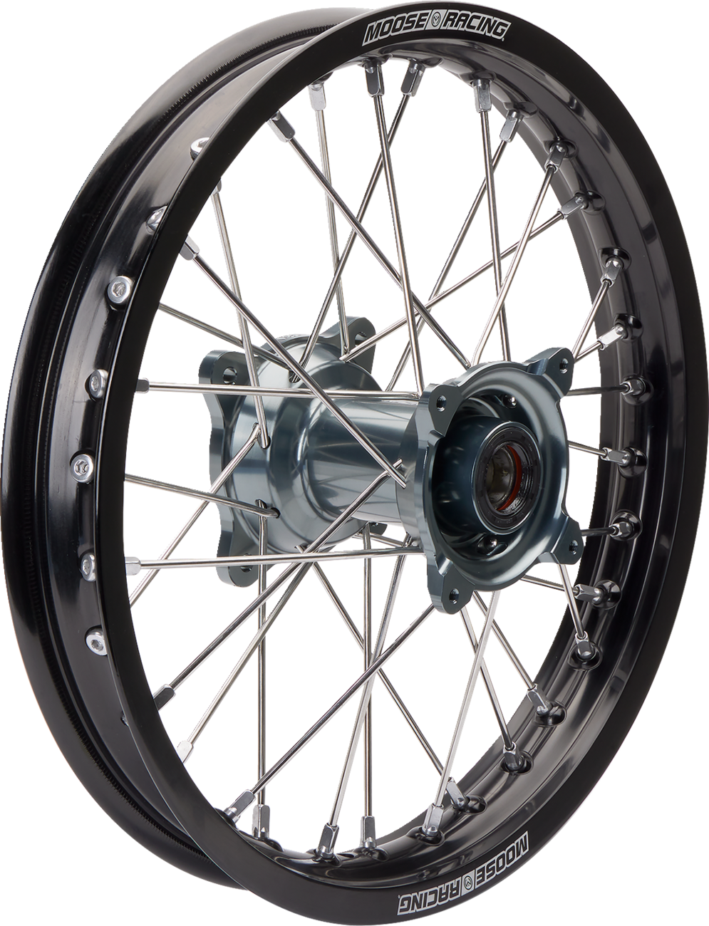 MOOSE OFFROAD Wheel Assembly - SX-1 - Complete - Rear - Black Wheel/Gray Hub - 18x2.15 - KTM/Gas Gas/Husqvarna