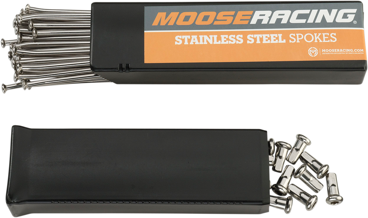 MOOSE OFFROAD Spoke Set with Nipples - Stainless Steel - Front - 21" - Beta/Gas Gas/Husqvarna/KTM