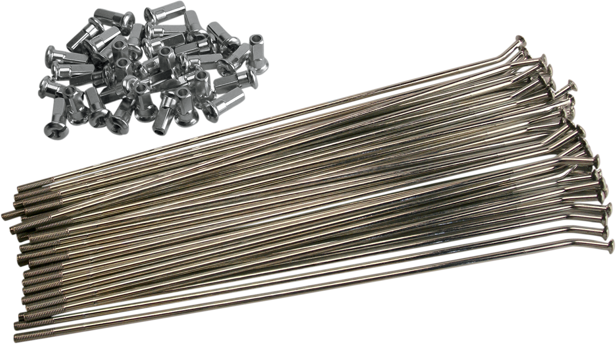 MOOSE OFFROAD Spoke Set with Nipples - Coated Steel - Rear - 19" - Kawasaki KX/Suzuki RM-Z250