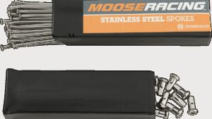 MOOSE OFFROAD Spoke Set with Nipples - Stainless Steel - Rear - 18" - Honda CR/CRF