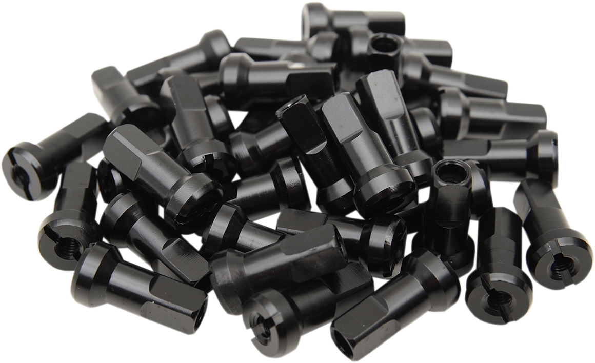 MOOSE OFFROAD Spoke Nipples - MX1 - Black - 9 Gauge - Set