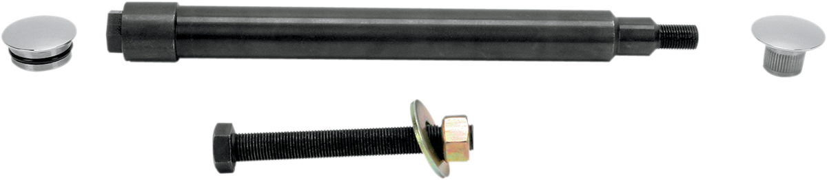 KLOCK WERKS Axle Kit - Flush Mount - Front - Black w/Polished End Caps