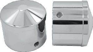 AVON GRIPS Front Axle Nut Cover - Chrome - Air Cushion - 1"