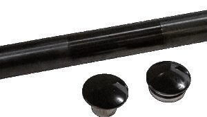 KLOCK WERKS Axle Kit - Flush Mount - Front - Black w/Black End Caps