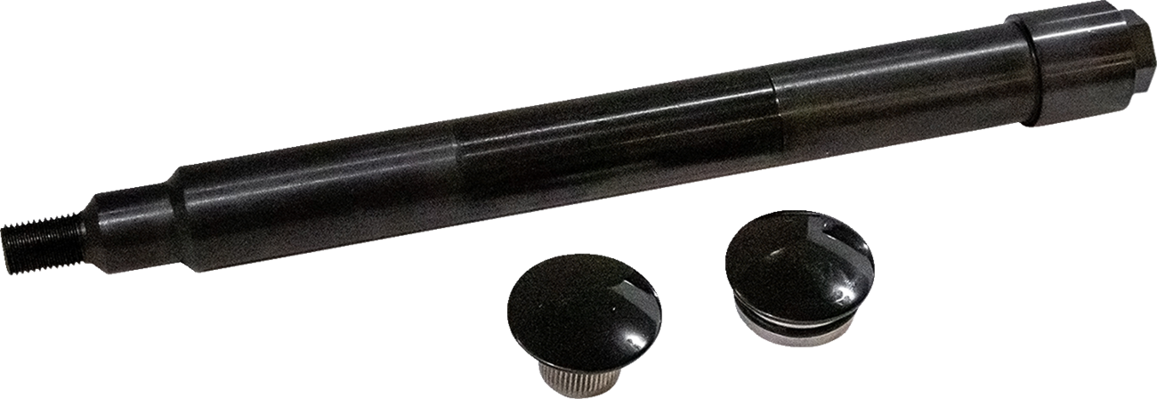 KLOCK WERKS Axle Kit - Flush Mount - Front - Black w/Black End Caps