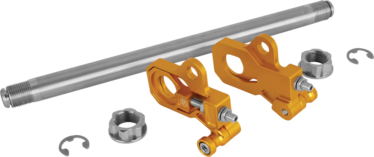 PERFORMANCE MACHINE (PM) Axle Adjuster Kit - Rear - Gold