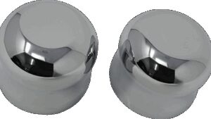 COVINGTONS Axle Covers - Front - Smooth - Chrome - Pair - '08-'23