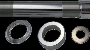 DRAG SPECIALTIES Axle Kit - Front - Chrome - '04-'05 Dyna