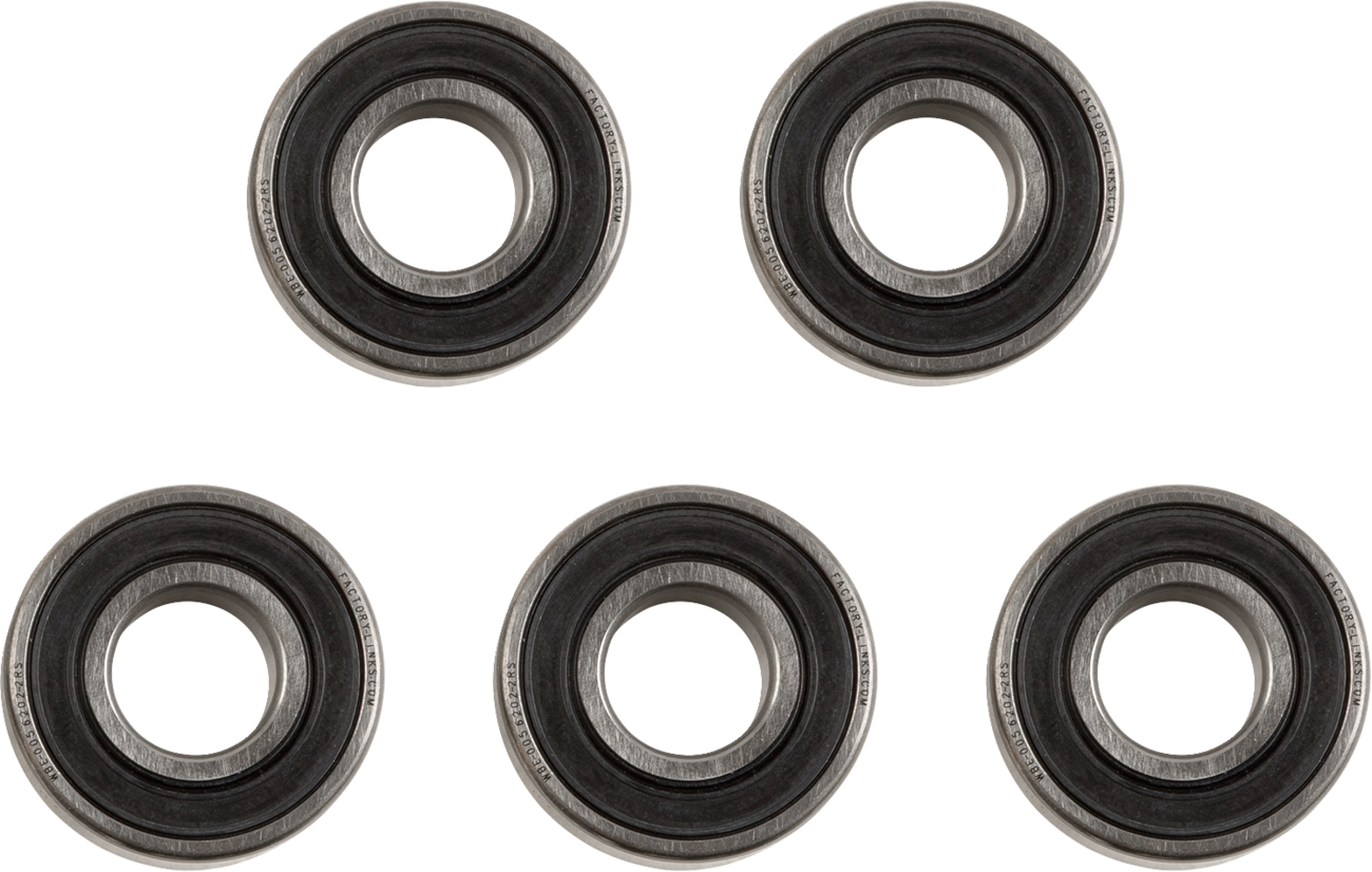 FACTORY LINKS Wheel Bearings - Double Seal - 6003 2RS - 17x35x10 - 5 Pack