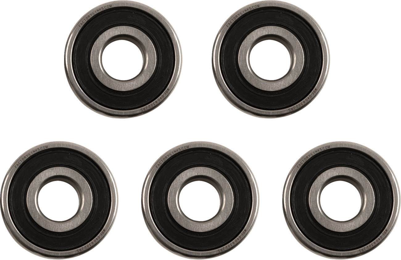 FACTORY LINKS Wheel Bearings - Double Seal - 6302 2RS - 15x42x13 - 5 Pack