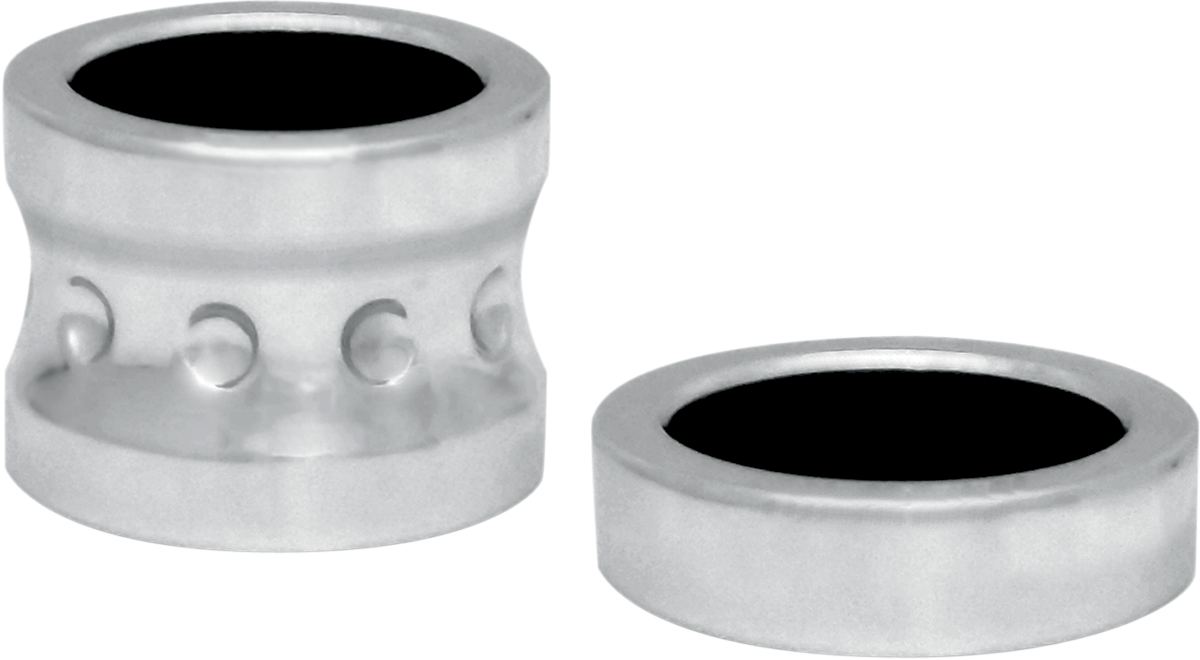 COVINGTONS Axle Spacers - Dimpled - Chrome - with ABS - Pair