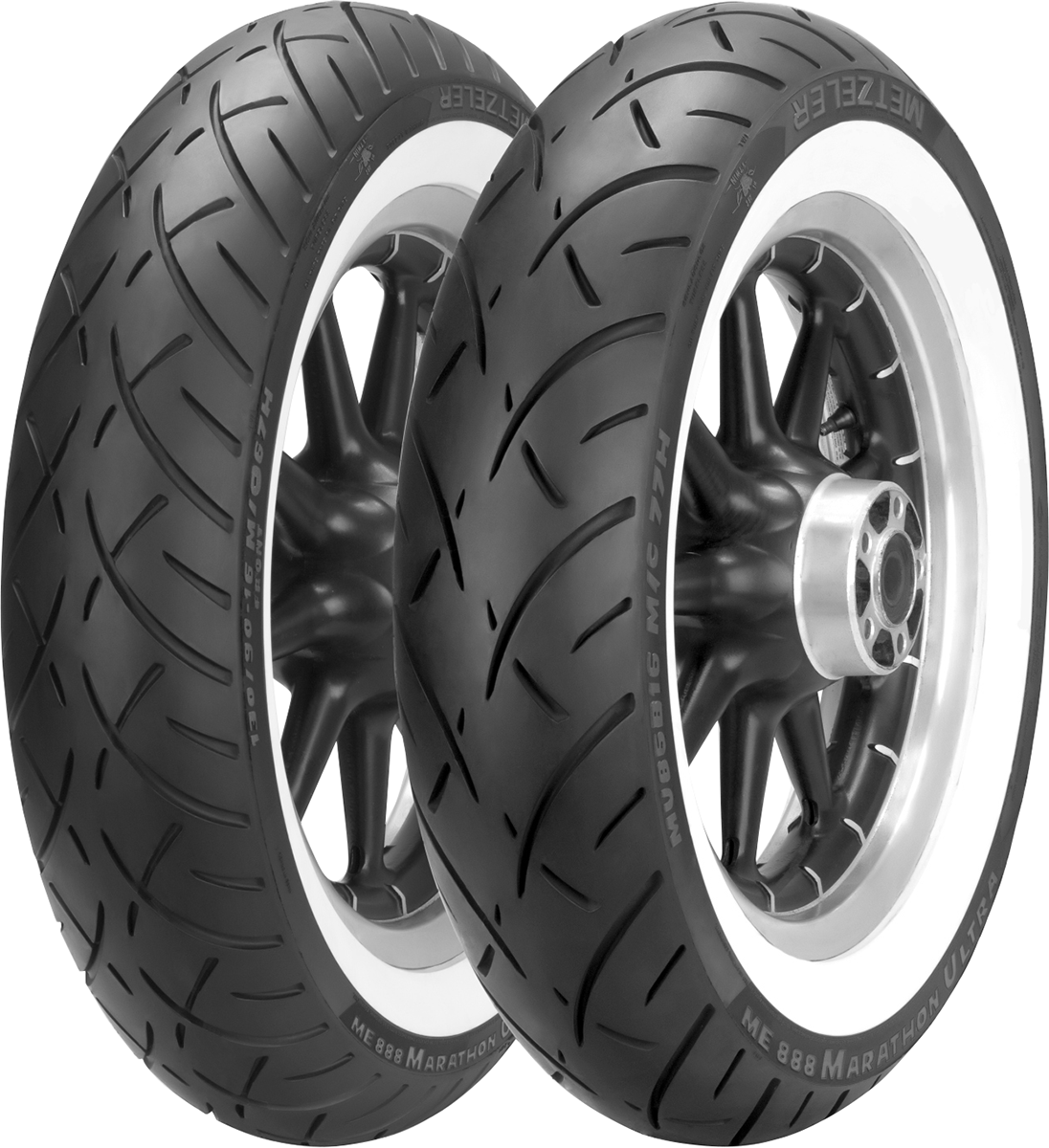 METZELER Tire - ME 888 Marathon™ Ultra - Front - 130/90-16 - Wide Whitewall - 67H