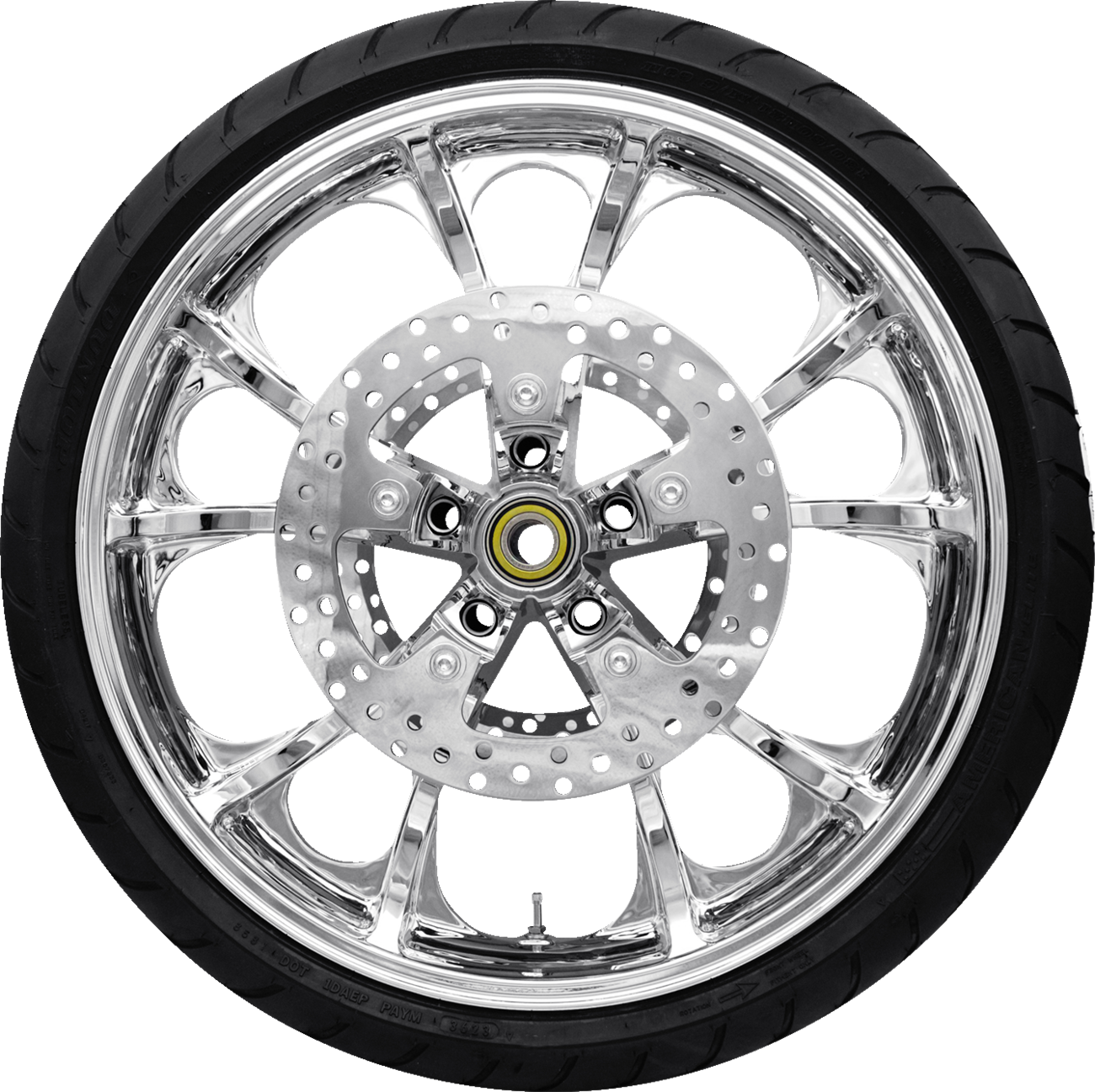 COASTAL MOTO WHEEL FRONT LARGO W/TIRE ABS (TPMS) CH 21" 08-23 TOURING