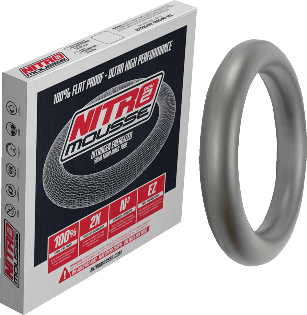 NITROMOUSSE Mousse Tube - Platinum - Standard - 120/100-18