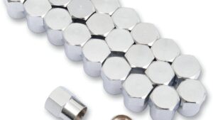 K&L SUPPLY Valve Stem Cap - Chrome - 25 Pack