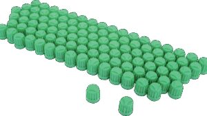K&L SUPPLY Valve Stem Cap - Green - 100 Pack