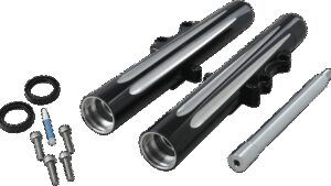 ARLEN NESS Fork Legs - Black Anodized - Deep Cut - Dual Disc - '08-'13 FLT