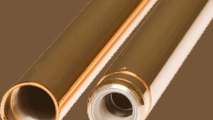 CUSTOM CYCLE ENGINEERING Fork Tubes - 39 mm - 24.25" - Gold