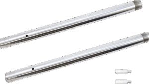 CUSTOM CYCLE ENGINEERING Fork Tubes - 43 mm - +2" Length - Ultra Chrome - Inverted