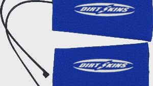 SCHAMPA & DIRT SKINS Fork Covers - 2 mm Neoprene - Blue/White - Standard