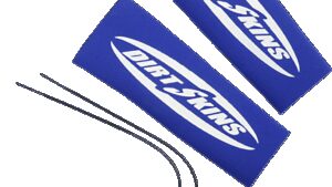 SCHAMPA & DIRT SKINS Fork Covers - 2 mm Neoprene - Blue/White - 7.5" Standard