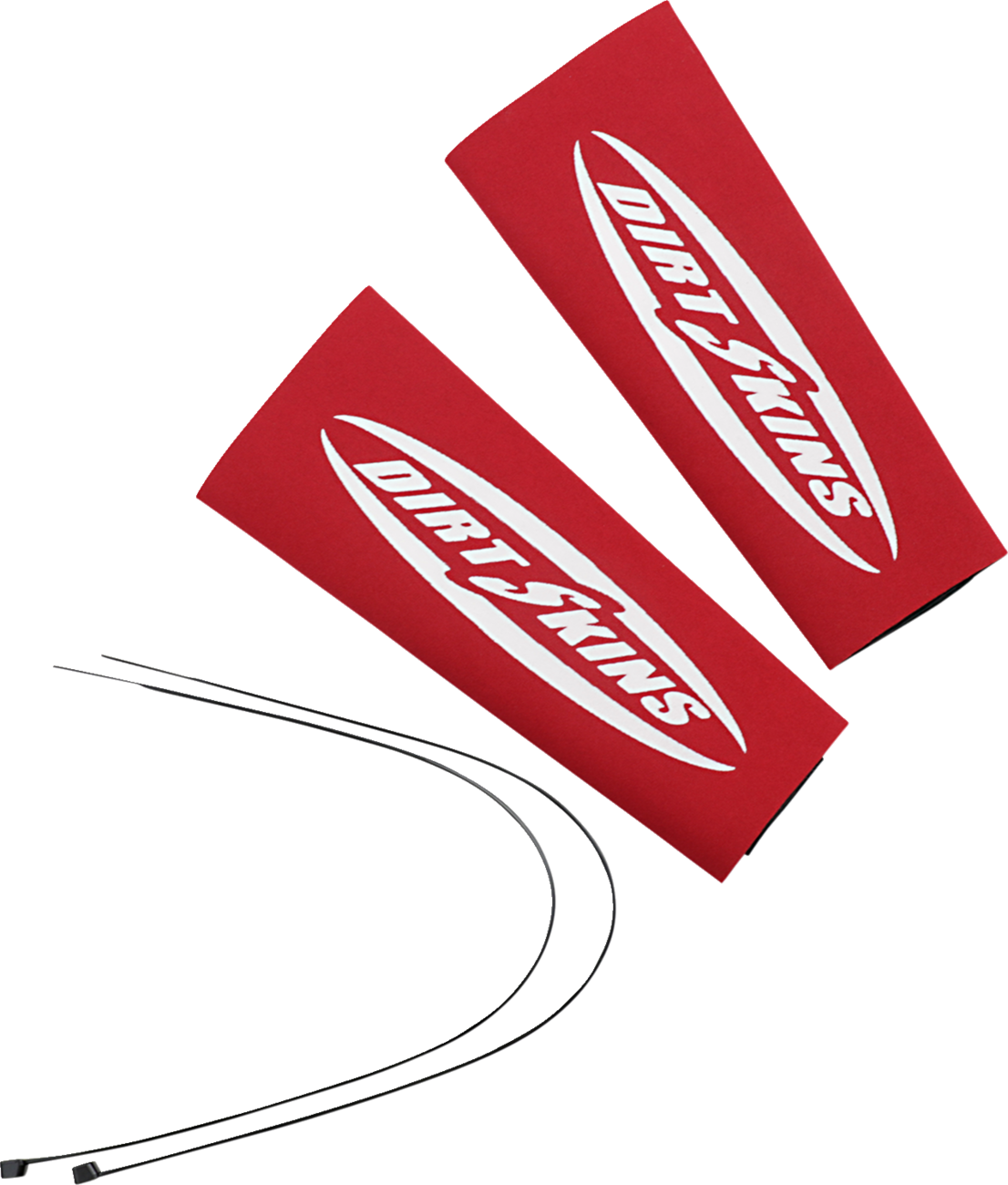 SCHAMPA & DIRT SKINS Fork Covers - 2 mm Neoprene - Red/White - 7.5" Standard