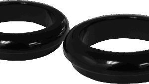 LA CHOPPERS Fork Boot Cover - 49 mm - Gloss Black Powder Coat