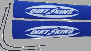 SCHAMPA & DIRT SKINS Fork Covers - 2 mm Neoprene - Blue/White - 12.25" Standard
