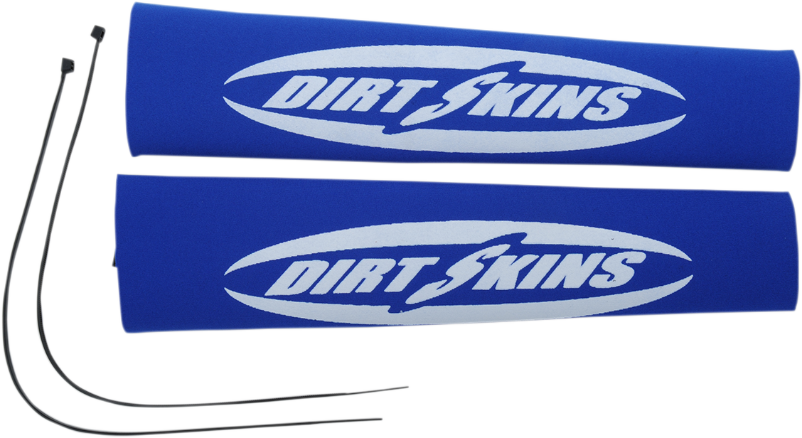 SCHAMPA & DIRT SKINS Fork Covers - 2 mm Neoprene - Blue/White - 12.25" Standard